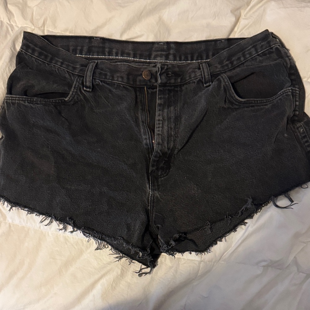 Women's Black Denim Shorts